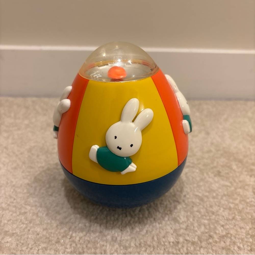 Miffy Roly Poly Rattle Chime Sound Baby Toy Dick Bruna 1998 Sensory Learn